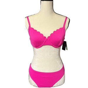 Kate Spade Scalloped Underwire Bikini Top & Bikini Bottom